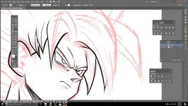 Speed Art  Goku Super Saiyan Blue Adobe Illustrator CC