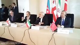 سخنان ظریف در جمع همتایان در اجلاس چهار جانبه باکو