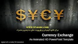 قالب پاورپوینت سه بعدی متحرک currency exchange