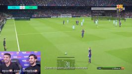 سوژه کردن اندره گومز توسط لوییز سوارز در بازی pes 2018