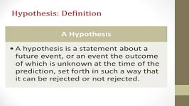 Hypotheses and Hypothesis Testing Step