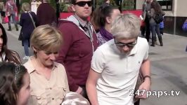 Niall Horan with his family walking