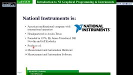 آموزش LabVIEW قسمت 1 مقدمه شرکت National Instruments