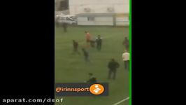 درگیری هواداران تیم فوتبال چای ناطق لاهیجان درلیگ گیلان