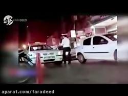 جریمه شدن خودروی نیروی انتظامی توسط مامور وظیفه شناس