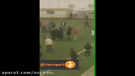 درگیری در دیدار پایانی لیگ برتر فوتبال گیلان
